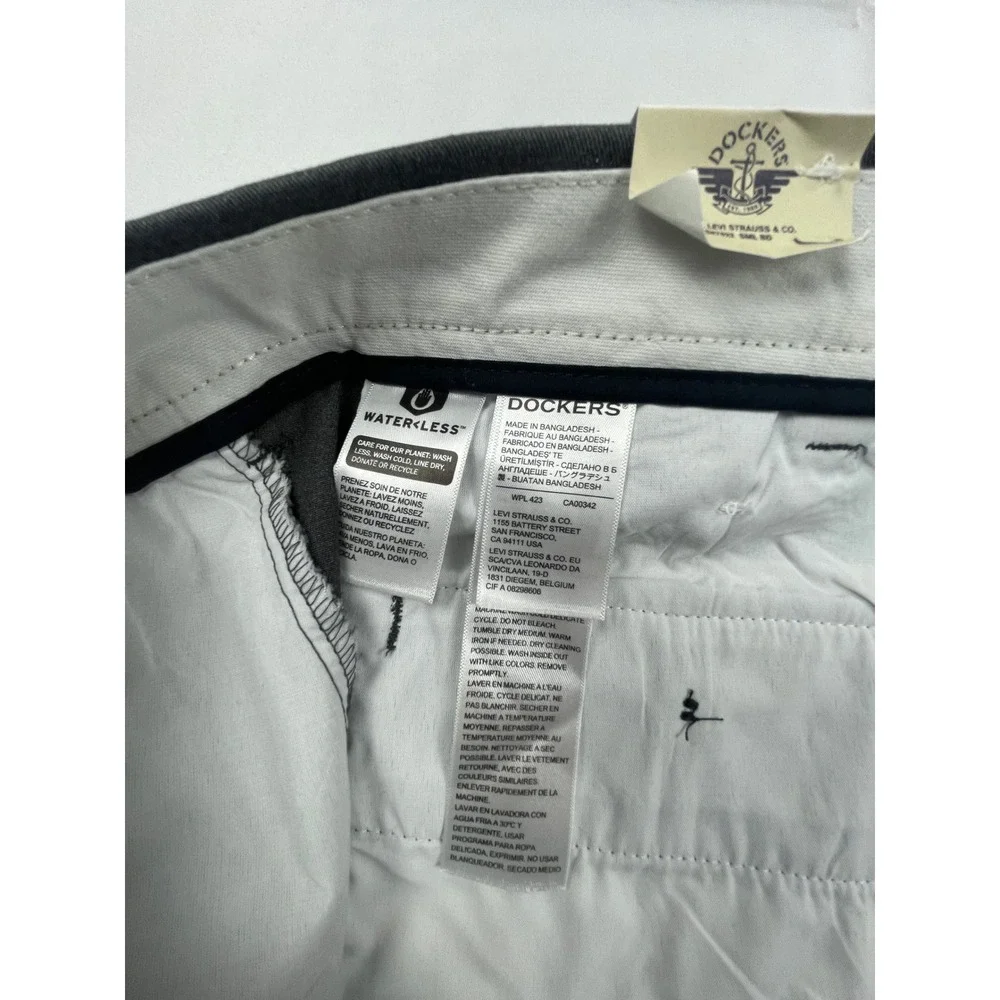 Dockers Easy Khaki Mens 42x30 Straight Fit Stretch Charcoal Gray Pants New
